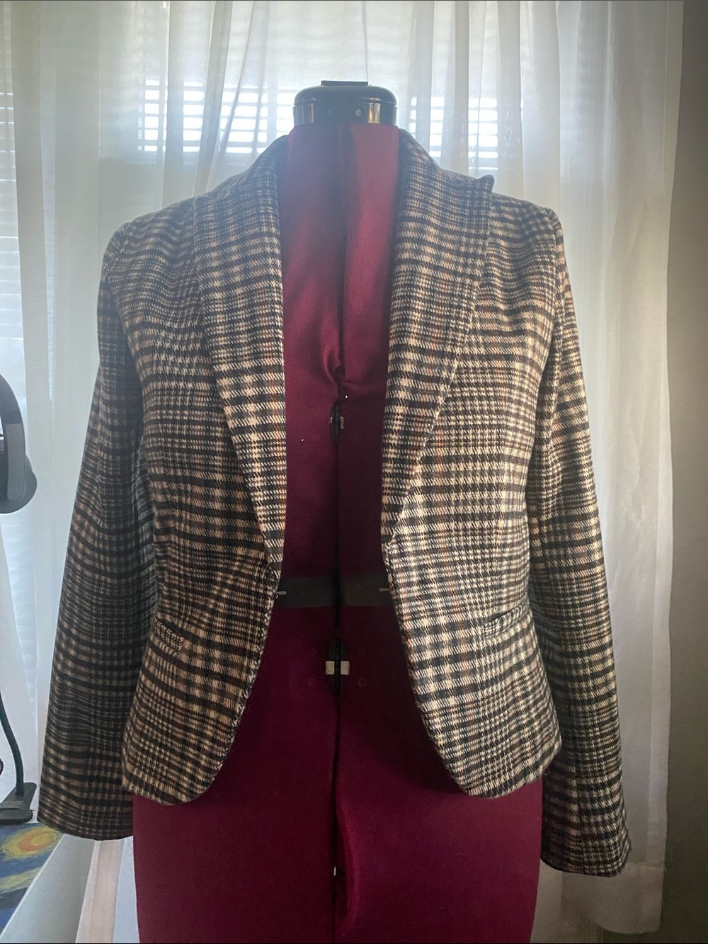Classic Plaid Women's Blazer Jacket - Grey/Black Amanda + Chelsea blazers